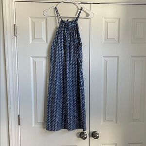 J. McLaughlin Blue Patterned Midi Dress